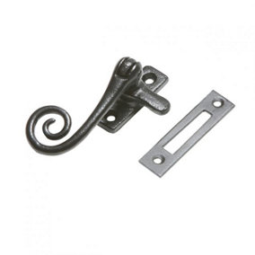 Kirkpatrick Monkey Tail Fastener with Mortice Plate - Smooth Black (144)