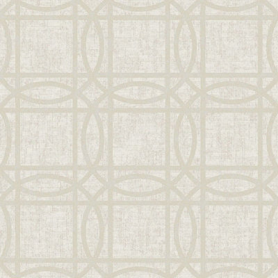 Kiss Foil Geometric Wallpaper Cream Gold Arthouse 903205