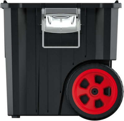 Kistenber Mobile Tool Chest Rolling Tool Box Trolley 56L DIY Storage On Wheels Lockable Metal Locks Handle - 5