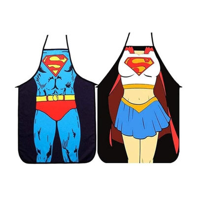 Kitchen Aprons Superman Couple Set for Men Women Great for Cooking ...