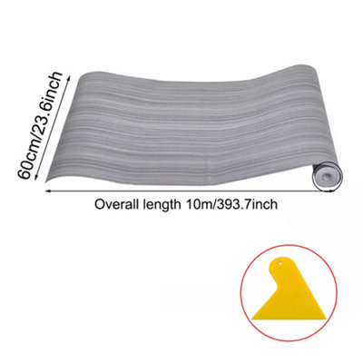 Kitchen & Bathroom Lino Grey Wood Effect Waterproof Vinyl Flooring Roll ...