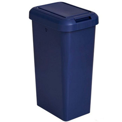 Kitchen Bin Touch and Lift Rectangle Swing Bin as a Kitchen Waste Rubbish Recycle Bin 45L - Navy Blue