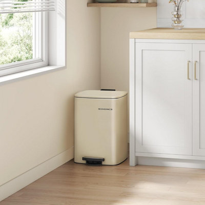Kitchen Bin, Trash Bin, Steel Pedal Bin, Waste Container, with Inner ...