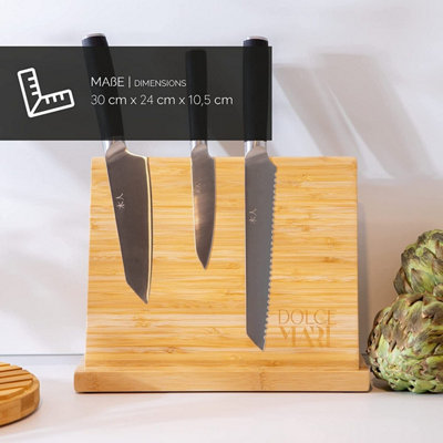 Knife Block Magnetic Extra Strong Magnet - Bamboo Knife Block