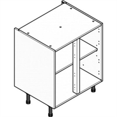 Kitchen Cabinet Base Unit With Legs (150mm) - H 720 x W 700mm - White