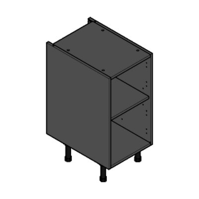 Kitchen Cabinet Base Unit With Legs - W 400 x H 870mm - Anthracite