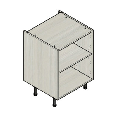Kitchen Cabinet Base Unit With Legs - W 600 x H 870mm - Urban Oak