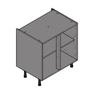 Kitchen Cabinet Base Unit With Legs - W 800 x H 870mm - Dust Grey