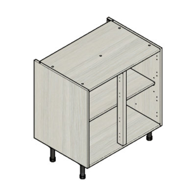 Kitchen Cabinet Base Unit With Legs - W 800 x H 870mm - Urban Oak