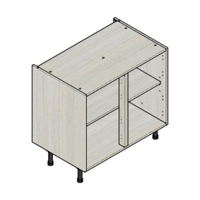 Kitchen Cabinet Base Unit With Legs - W 900 x H 870mm - Urban Oak