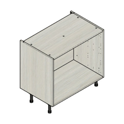 Kitchen Cabinet Drawer Base Unit With Legs - W 900 x H 870mm - Urban Oak