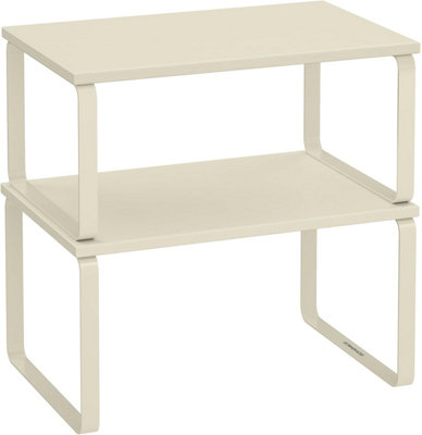 Kitchen Cabinet Organizer Set Of Two, Expandable Spice Shelf Rack ...