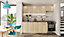 Kitchen Cabinet SET 7 Units Sonoma Oak Cupboard Worktop Modern Small Budget Nela