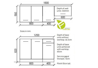 Kitchen Cabinets Set 5 Unit Sonoma Oak Cupboard Worktop Budget Small Modern Nela
