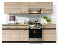 Kitchen Cabinets Set 7 Complete Units Sonoma Oak Textured Wood Finish Junona
