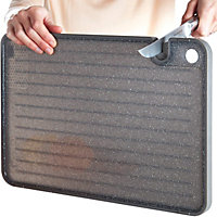 Kitchen Chopping Board & Defrosting Tray - Intergrated Knife Sharpener & Hanging Hole