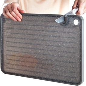 Kitchen Chopping Board & Defrosting Tray - Intergrated Knife Sharpener & Hanging Hole