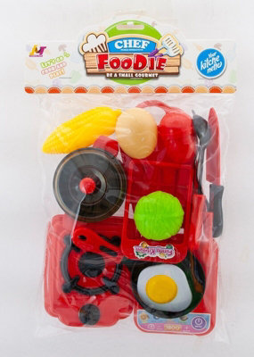 Kitchen Cooking Set Hob Pan Pot Accessories Food Girls Kids Fun Toy Xmas Gift Price Comparisons | Compare The Build