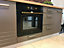 Kitchen Corner Base Cabinet 90cm 900 Unit L Shape Door Cupboard Dark Grey Paula