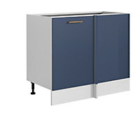 Kitchen Corner Base Unit 1100 Cabinet 110cm Navy Dark Blue Left Right Door Nora