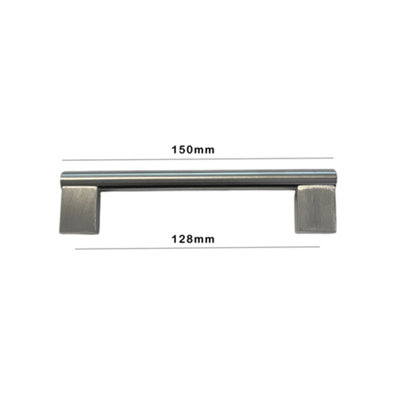 Kitchen Cupboard Boss Bar Brushed Steel Furniture Cabinet Handles 128mm (Pack of 1)