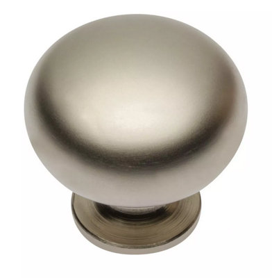 Kitchen Cupboard Cabinet Door Drawer Round Knob Handle Bergamo by GTV Satin