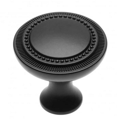 Kitchen Cupboard Cabinet Door Drawer Round Knob Handle Imperia by GTV Black Matt