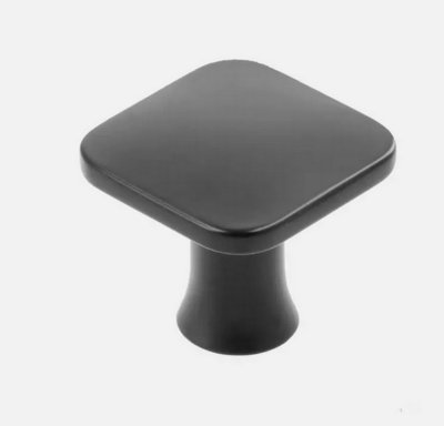 Kitchen Cupboard Cabinet Door Drawer Round Knob Handle Piazza by GTV Black Matt