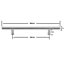 Kitchen Cupboard T-Bar Brushed Steel Furniture Cabinet Handles 192mm (Pack of 1)