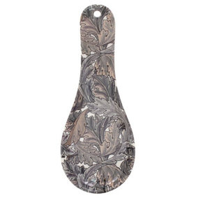Kitchen, Dining Spoon, Utensil Rest, Featuring a Acanthus Print Design. H24 x W9 x D3 cm