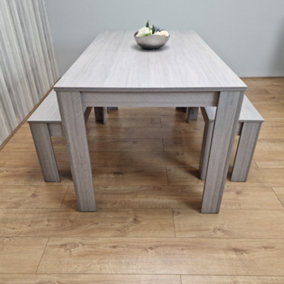 Kitchen Dining Table with 2 Benches,Dining room Table set, Dining Table and 2 Benches