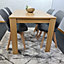 Kitchen Dining Table With 4 Chairs Dining Table Room Set 4 Wooden OAK Effect Table 4 Grey Tulip Chairs Furniture Kosy Koala