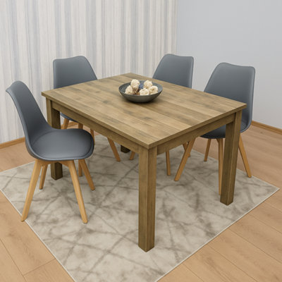 Kitchen Dining Table With 4 Chairs Dining Table Room Set 4 Wooden ...