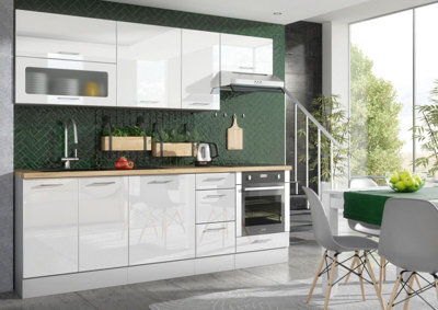 Kitchen Drawer Unit 400mm Cabinet Cupboard 40cm Soft Close White Gloss Grey Ella