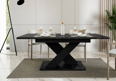 Kitchen Extendable Dining Table Stretchable 140-180cm Royal Marble