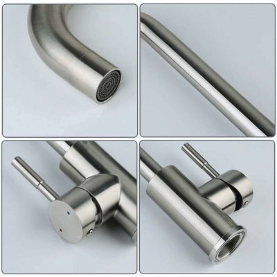 Kitchen Faucet, 360 degrees Rotating Stainless Steel Faucet, Suitable ...