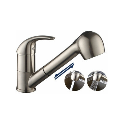 Kitchen faucet with pullout shower kitchen mixer tap 2 jet types to ...
