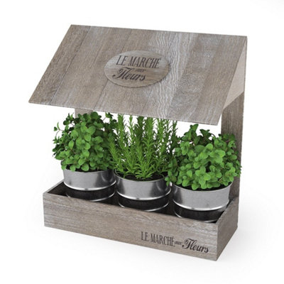 Kitchen Herb Seed Garden,"Le Marché aux Fleurs" Window Sill Planter