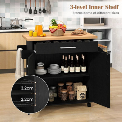 Kitchen Island Cart Rolling Island Table