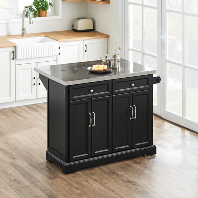 Kitchen Island Rolling Kitchen Storage Trolley with Extendable Worktop ...