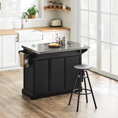 Kitchen Island Rolling Kitchen Storage Trolley with Extendable Worktop ...