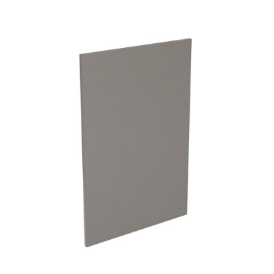 Kitchen Kit Base End Panel 600mm J-Pull - Super Gloss Dust Grey