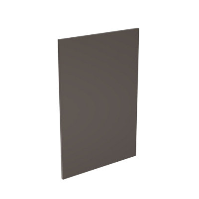 Kitchen Kit Base End Panel 600mm J-Pull - Super Gloss Graphite