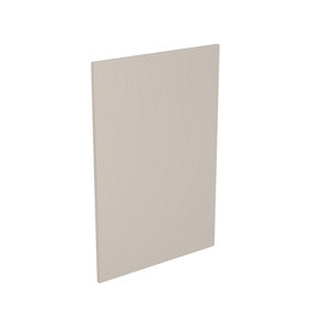 Kitchen Kit Base End Panel 600mm J-Pull - Super Gloss Light Grey