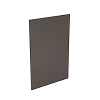 Kitchen Kit Base End Panel 600mm Slab - Super Gloss Graphite