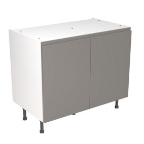 Kitchen Kit Base Unit 1000mm w/ J-Pull Cabinet Door - Super Gloss Dust Grey