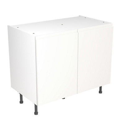 Kitchen Kit Base Unit 1000mm w/ J-Pull Cabinet Door - Super Gloss White