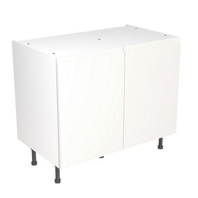 Kitchen Kit Base Unit 1000mm w/ J-Pull Cabinet Door - Super Gloss White
