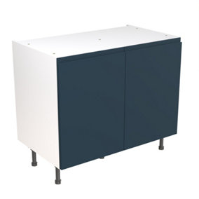 Kitchen Kit Base Unit 1000mm w/ J-Pull Cabinet Door - Ultra Matt Indigo Blue