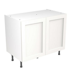 Kitchen Kit Base Unit 1000mm w/ Shaker Cabinet Door - Ultra Matt White